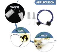 DECHOUS Brosse pour Rosace Trompette et Saxophone 3 Pièces Kit de Nettoyage Instruments à Vent Petit Format Multifonction Outil Entretien Saxophones et Trompettes