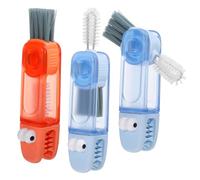 DECHOUS Brosses De Nettoyage De Couvercle De Tasse, Brosses De Nettoyage De De Bouteilles, Brosse De Biberon Portable, Brosse De Nettoyage De Paille, 3 Pièces