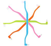 DECHOUS Brossettes Dentaires à Double Tête 4pcs en Plastique pour Soins Bucco-dentaires, Espace Intermédiaire Ergonomique, Adaptées aux Prothèses pour Adultes