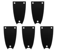 DECHOUS Cache de Truss Rod Noir en Métal pour Manche de Basse Électrique, Forme Cloche 3 Trous, 5 Pièces, Accessoire Protecteur Interférences Magnétiques