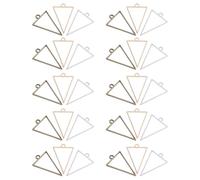 DECHOUS Cadre de Pendentif Creux Triangle en Alliage pour Fabrication de Bijoux, 30 Pièces, Confortable Toucher, pour Processus DIY et Création de Bijoux Couleur Aléatoire