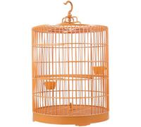 DECHOUS Cage Suspendue pour Oiseaux en Plastique 30 Cm, Cage Ronde Vintage Décorative pour Perroquets et Petits Oiseaux, Volière Spacieuse Porte Sécurisée, pour Intérieur et Animaux