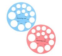 DECHOUS Calibreur de Mamelon en Silicone Rond pour Bébés, Outil de Mesure Précis et Flexible, Set de 2 Règles Circulaires Rose et Bleu Clair, Accessoire pour Mesure de Taille