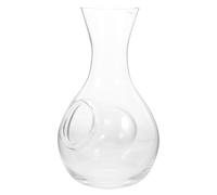 DECHOUS Carafon à Vin en Verre 400ml Indentation Distinctive Pouce et Compartiment à Glace, Maintien Température pour Fêtes Formelles et Rassemblements