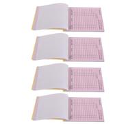 DECHOUS Carnet de Reçus Professionnel Autocopiant 4pcs Format Compact en Papier 13x9,2cm pour Gestion des Commandes en Restaurant et Petites Entreprises