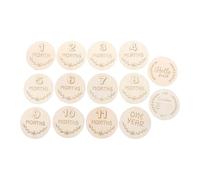 DECHOUS Cartes Mensuelles de Grossesse Beige en Matériau Synthétique pour-nés Design Créatif et Forme Ronde Accessoires Photo Commémoratifs pour -nés Design Créatif et Forme Ronde,