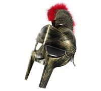 DECHOUS Casque de Soldat Romain en Plastique Rouge Chapeau de Costume Décoratif pour Homme Accessoire Cosplay Carnaval et Fête Halloween Couvre-Chef de Soldat Romain
