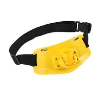 DECHOUS Ceinture de Combat de Pêche Réglable Porte-Canne à Pêche de Taille Abs et Eva Jaune Réglage Rapide Structure Renforcée Coussinet en Mousse en Mer et Eau Douce