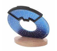 DECHOUS Cercle pour Guitare Bleu en Métal et Bois, Outil Créatif D'apprentissage des Accords pour Cours de Musique et Pratique Personnelle