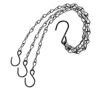 DECHOUS Chaîne Suspendue Métal pour Pots de Fleurs et Jardinières Chaîne Robuste pour Suspension de Panier et Mangeoire Oiseaux Support pour Plantes Intérieur et Extérieur Noir