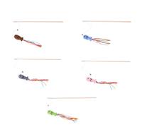 DECHOUS Chat 5 Pièces en Peluche Herbe à Chat, Baguette Interactive Colorée pour Exercice et Amusement, Présent Propriétaires d'animaux Plusieurs Styles