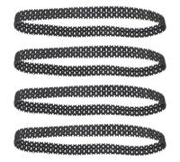 DECHOUS Chenilles de Char en Caoutchouc 4 Pièces à Monter Soi-Même pour Maquette Télécommandée Remplacement de Pistes Robot DIY Maniabilité Optimale sur Divers Terrains Accessoires