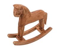 DECHOUS Cheval à Bascule en Bois Sculpté 185 X 16 X 65 CM Figurine Décorative Artisanale pour Table Basse et Bureau Décoration Intérieure Créative et Miniature Accessoire de Maison