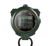DECHOUS Chronomètre Électronique Multifonction Lumineux en Abs Vert, Minuterie Professionnelle pour Entraînement Sportif et Course à Pied