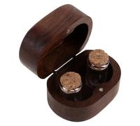 DECHOUS Coffret à Souvenirs en Bois Grand Ovale pour Bébé avec 2 Flacons pour Conservation des Cheveux Fœtaux Cordon Ombilical Boîte Étanche pour Souvenir Garçon et Première Coupe de