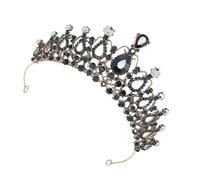 DECHOUS Coiffe de Mariée Chic en Alliage Noir Ornement Scintillant pour Engagement et Fêtes Accessoire Cheveux pour Jeunes Filles et Femmes