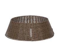 DECHOUS Collier de Sapin de Noël Tissé Main 65 CM Marron Panier Cache-Pied Rustique en Corde Fine Jupe Décorative Grosse Taille pour Décoration Intérieure de Fête