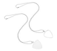 DECHOUS Collier Porte-Médiators Transparent en Plastique Lot de 2 Set de Pendentifs Chaînette Longue Extensible Accessoire Pratique pour Guitaristes et Bassistes en Concert