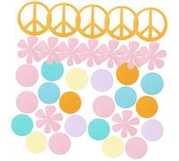 DECHOUS Confettis en Papier Arc-en-Ciel 100 Pièces Décorations pour Fête Mariage Shower Thème Amour et Paix Chutes Colorées pour Table D’Anniversaire et Événements Festifs