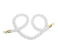 DECHOUS Corde de Barrière Tressée avec Crochets pour Contrôle de Foule, Installation Facile, Matériau Résistant aux Intempéries en Polyester et Acier Inoxydable, pour Centres Commerciaux