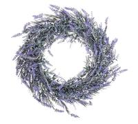 DECHOUS Couronne Herbe Lavande Décoration pour de Réaliste Artificielle et en Bois Résistante à l'usure, Style Délicat Murale Porte D'entrée pour Intérieur Cocooning
