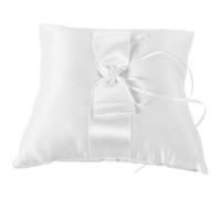 DECHOUS Coussin de Mariage pour Alliances, Porte-Anneaux Élégant Blanc | Design Européen Unique, Support Confortable en Polyester, pour Cérémonies, Fêtes et Décoration de Mariage