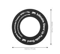 DECHOUS Coussinet de Valve Rond en PVC Noir Joint de Buse d'air pour Bateau Gonflable Kayak Planche à Pagaie et Matelas de Camping Pièce de Rechange Résistante et Flexible Accessoire