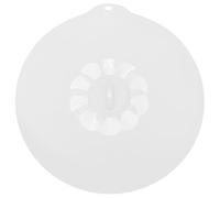 DECHOUS Couvercle en Silicone Alimentaire Extra Large Blanc Semi-transparent, Rond, Couvercle de Casserole Bol Fermeture Ventouse, Compatible Micro-ondes et Lave-vaisselle, Conservation