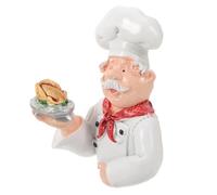 DECHOUS Crochet Adhésif Mural en Résine Forme Chef Cuisinier, Support Prise Électrique Multifonction, Décoration la Cuisine Originale, Rangement Câble, Accessoire la Cuisine Pratique, 1