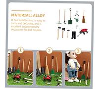 DECHOUS Décoration Bricolage avec Pelle Arrosoir Brouette Hache et Accessoires pour Jardin Miniature