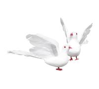 DECHOUS Décoration Colombe Artificielle Mousse et Plastique Réaliste et Légère pour Jardin Extérieur et Mariage Oiseaux Simulés sans Odeur et Sécurisée