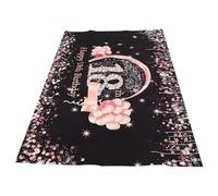 DECHOUS Décoration de Fête d'Anniversaire 18 Ans Toile de Fond Noire à Pois Bannière Suspendue Légère et Résistante Arrière-Plan Photo Lavable pour Fête Intérieure et Extérieure