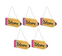 DECHOUS Décoration de Fête Présent Rentrée 5pcs en Papier Impression Haute Définition et Installation Facile pour Salle de Maternelle ou Dernière Journée D'école