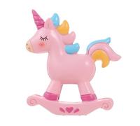 DECHOUS Décoration de Gâteau Licorne en Résine pour Anniversaire Rose | Réutilisable, Finition Lisse, Couleur Solide, pour Desserts et Centres de Table, Fête Garçon Fille