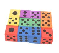 DECHOUS Dés en Mousse Eva pour Garçon Et Filles, Petits Dés 3,7 Cm, Couleur Aléatoire, Lot de 12 Pièces, Jeu Éducatif pour Salle De xtérieur Et Voyage