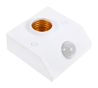 DECHOUS Douille E27 Détecteur de Mouvement Infrarouge Réglable, Support de Lampe LED Blanc en Alliage de Zinc et Abs, pour Sous-sol et Centre Commercial