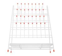 DECHOUS Égouttoir de Laboratoire Support de Séchage Pratique 32 Emplacements en Fer Blanc Drainage et Nettoyage Facile pour Tubes à Essai