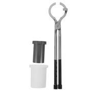 DECHOUS Ensemble Creuset en Graphite Haute Pureté 2,5 Kg avec Pinces Haute Température pour Four de Coulée de Cuivre, Fusion Or et Argenté, Kit Fonderie Bijoux Portable et Solide