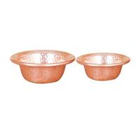 DECHOUS Ensemble de 2 Bols Rituels en Cuivre pour Offrandes Religieuses, Design Multiusage Résistant Corrosion, Style Vintage Artistique, pour Cérémonies Spirituelles