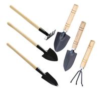 DECHOUS Ensemble de 2 Outils de Jardinage Pratiques pour Bonsaï et Petites Plantes, Pelles en Bois et Fer Résistantes, Jardinage Plantation de Légumes