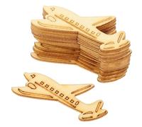 DECHOUS Ensemble de 20 Tranches de Bois à Peindre DIY Modèle Navette Spatiale en Bois Naturel Kit Créatif Éducatif pour Garçon et Filles Décoration Artisanale et Bricolage Manuel