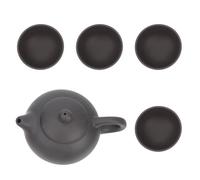 DECHOUS Ensemble de Bouilloire à Thé en Argile Violette Yixing Service à Thé Kung Fu 1 Théière 4 Tasses Filtrante Rétro pour Maison et Bureau Traditionnel Chinois