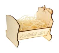 DECHOUS Ensemble de crèche sacrée Noel werchristmas bouda Decoration Interieure Figurine de crèche Petit crèches Noël décoration Artisanale en Bois Mini mangeoire en Bois pour bébé Jésus