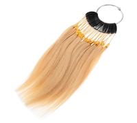 DECHOUS Ensemble de Mèches de Cheveux Humains pour Test de Coloration avec Boucles Dorées, Mèches Ajustables, pour Usage Salon et Pratique de Teinture à Domicile