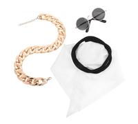 DECHOUS Ensemble Déguisement pour Petits Chiens et Chats - Bandeau Arabe Respirant Lunettes de Soleil et Collier - Costume Dubaï Style Traditionnel pour Fêtes et Cosplay Animaux