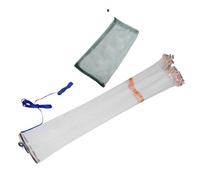 DECHOUS Épervier à Lancer Américain en Aluminium avec Filet Monofilament 12 M Filet de Pêche à Main Semi-Ouvert pour Eau Douce et Salée Équipé de Plombs Semi-Doigts Piège à Appâts et