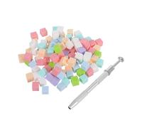 DECHOUS Éponges à Ongles Dégradées 1 CM 100 Pièces Stylet Applicateur Précis Mini Blocs Doux Non Pelucheux pour Nail Art Manucure Gel Usage Maison et Salon Professionnel