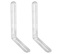 DECHOUS Équerre D'angle Droit 2pcs en Acier Inoxydable Argenté Trou Allongé Réglable, sans Bavure, pour Meubles et Étagères en Panneaux de Particules