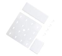 DECHOUS Étagère Murale Flottante Forte Capacité de Charge Style Nordique en PP Blanc Double Couche pour Organiser Bougies et Parfums