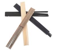 DECHOUS Éventail Pliant Cadre en Bambou Naturel 4 Pcs Noir Bleu Blanc Marron Accessoires DIY pour Fabrication Éventail Traditionnel Chinois Matériel Artisanat Décoratif et Culturel